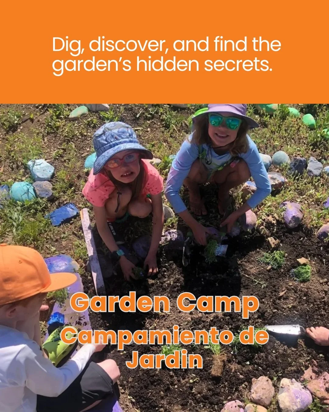 🕵️&zwj;♀️ When school gets out - the Garden is in! Register your detective for a week of gardening, cooking, harvesting and more at Mystery Garden Camp. 

July 13th - 17th
Mystery Garden
Curious minds unite at Mystery Garden Camp when campers invest