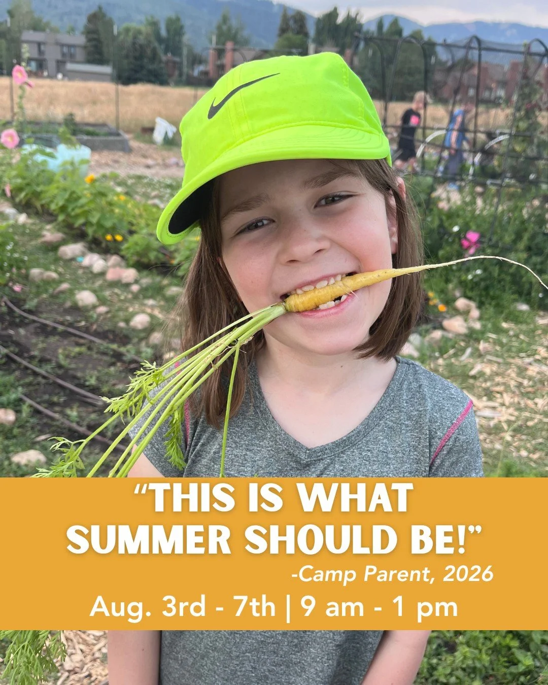 Last call for Garden Kitchen Camp! 🦋 Register your little outdoor enthusiast for a week of digging, cooking, and tasting freshly harvested ingredients. Register at link in bio.

-August 3rd to 7th🌻
-Garden Kitchen: Harvest Edition Camp 🥕

#SummitC