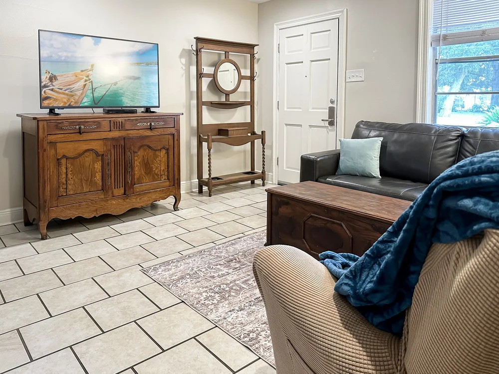 Comfortable furnished living room at Arlington Rentals