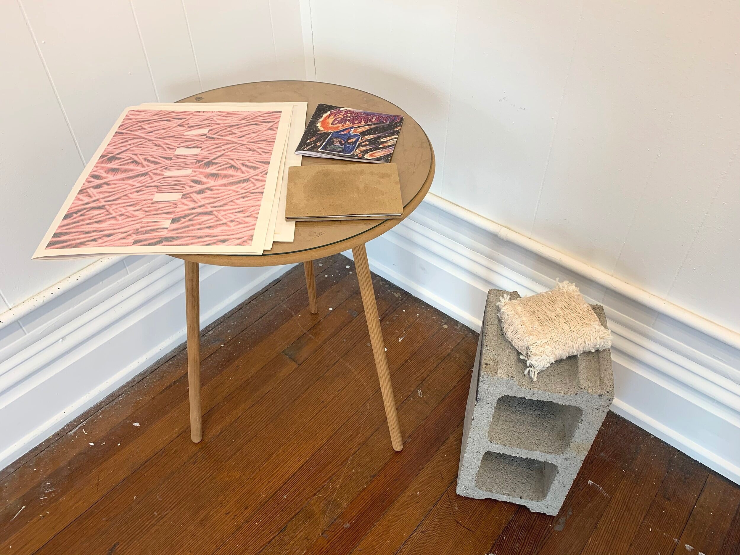  (left to right and top to bottom) Kat Friedman -  Apart , 2018; Haylie Jimenez -  Period of Bombardment , 2019; Quin Crumb  Untitled;  Kat Friedman  Untitled  