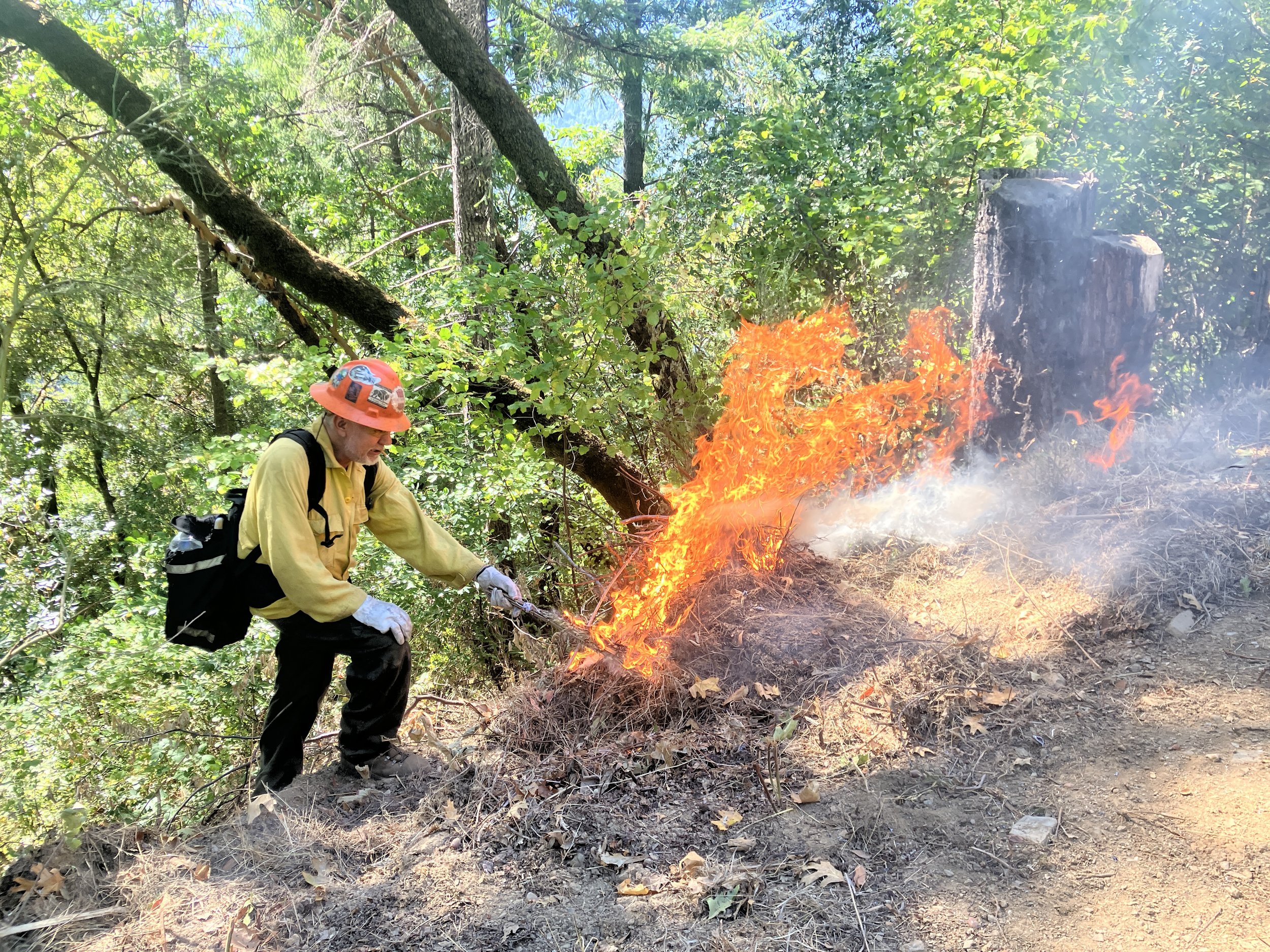  Rick lights the test fire with a bundle of wormwood 
