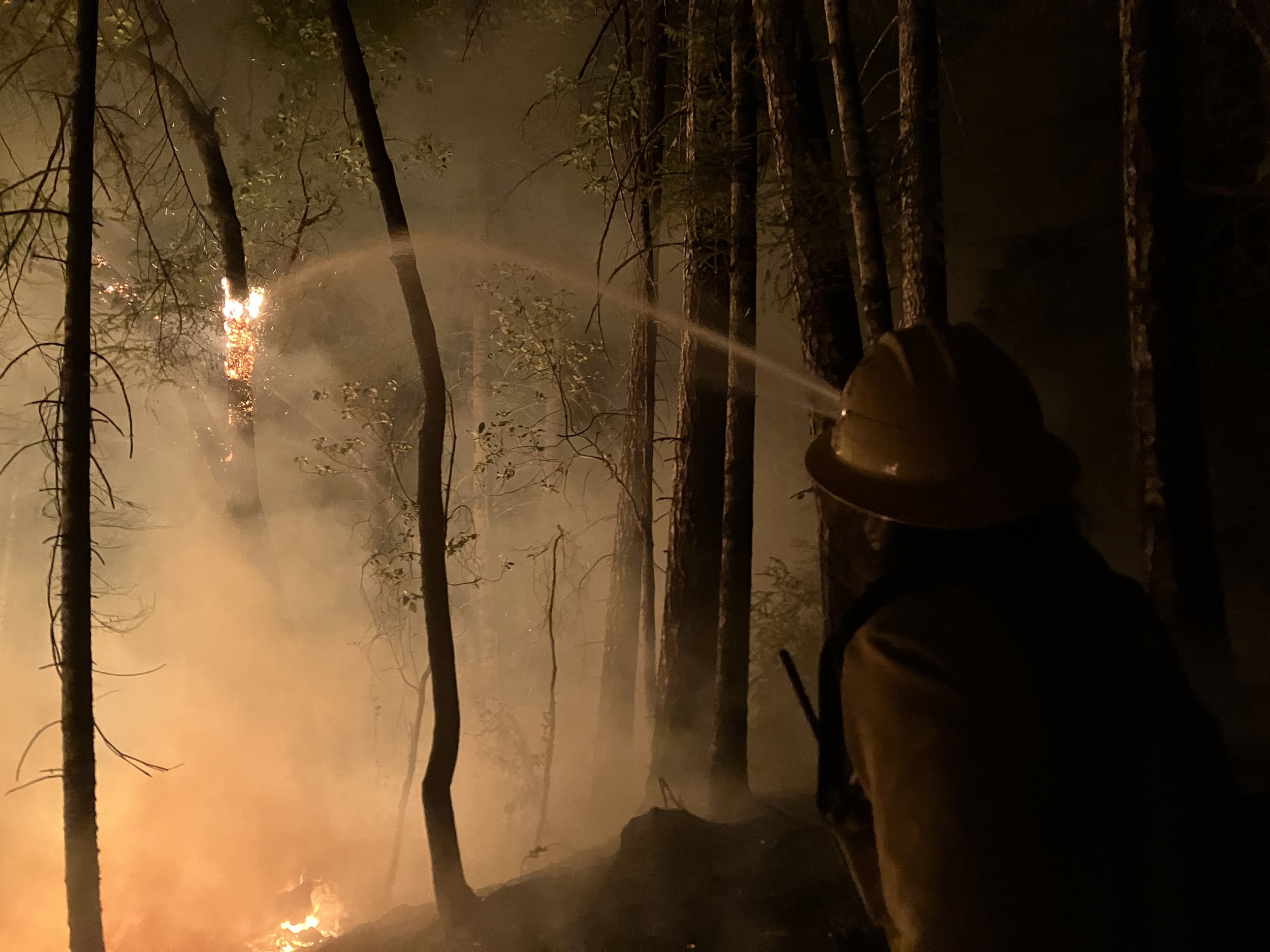  The Holding crew's job is to keep the fire contained, and knock it down when it starts to climb 