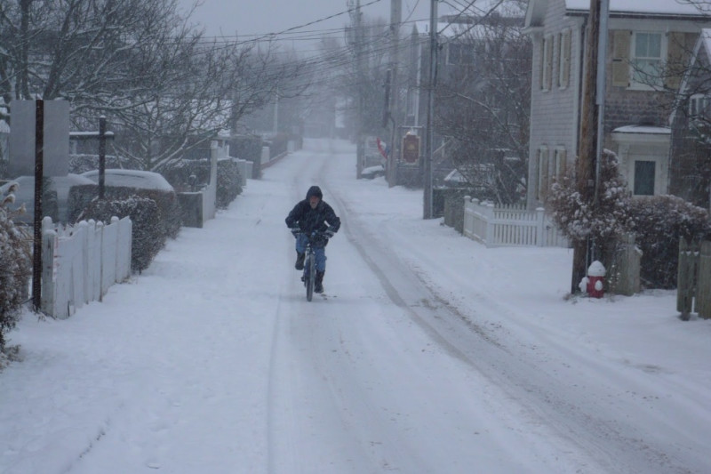  A winter ride down Commercial Street in Provincetown. 
