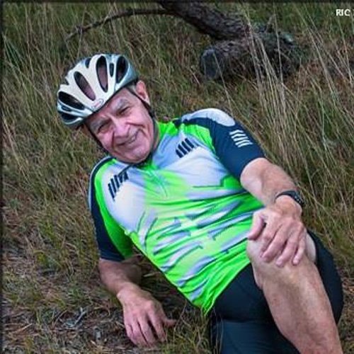 Roger in his bike kit (photo by Ric Ide)