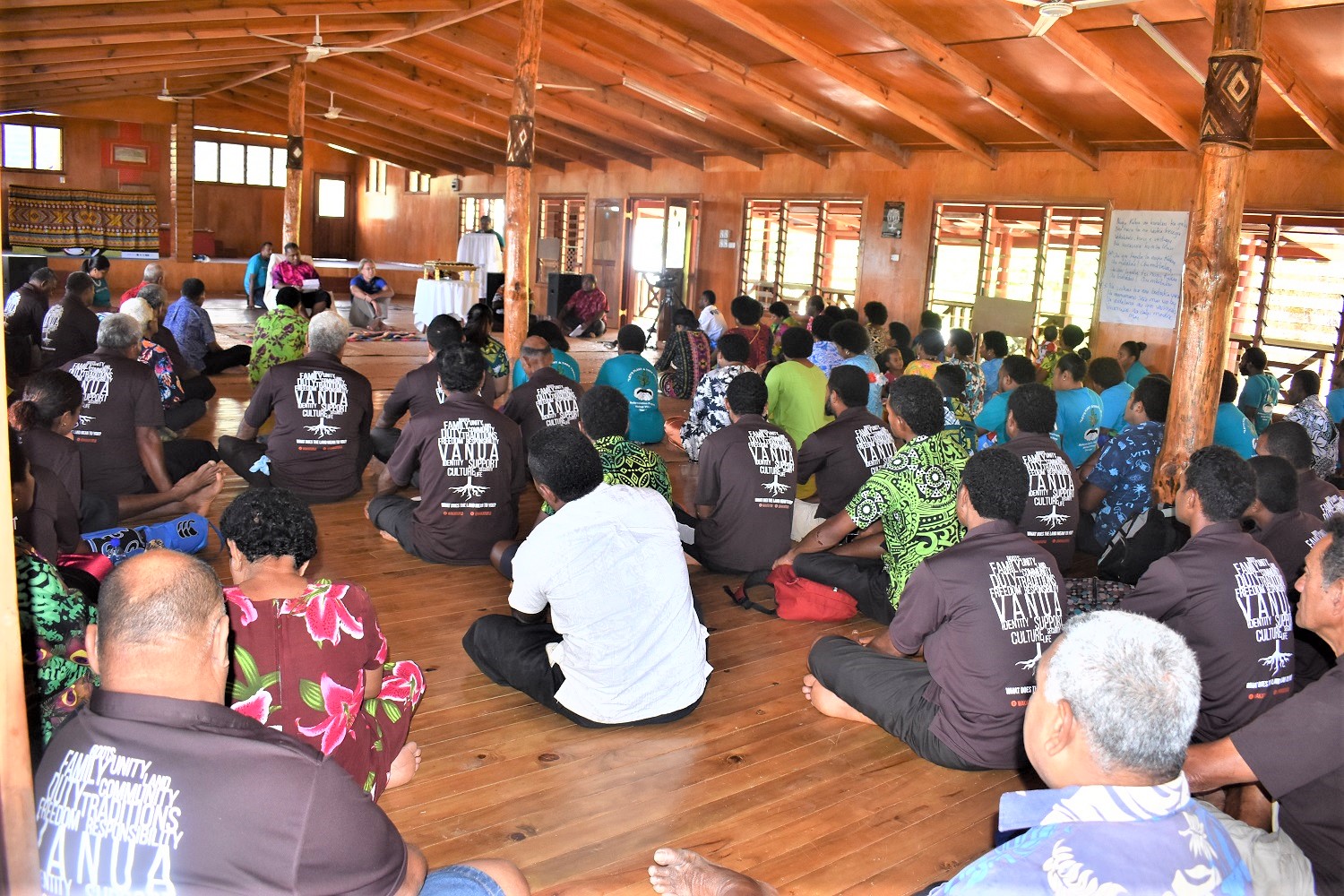 Welagi community hall packed for the launch.JPG