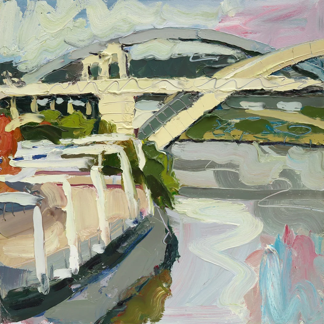 Build A Bridge And Get Over it SOLD - 2017 - Oil on Board - 600x600
