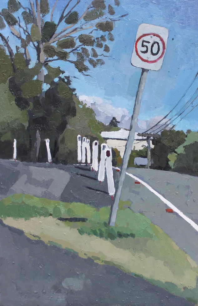 Streets Of My Town SOLD - 2015 - Oil on Board - 600x400