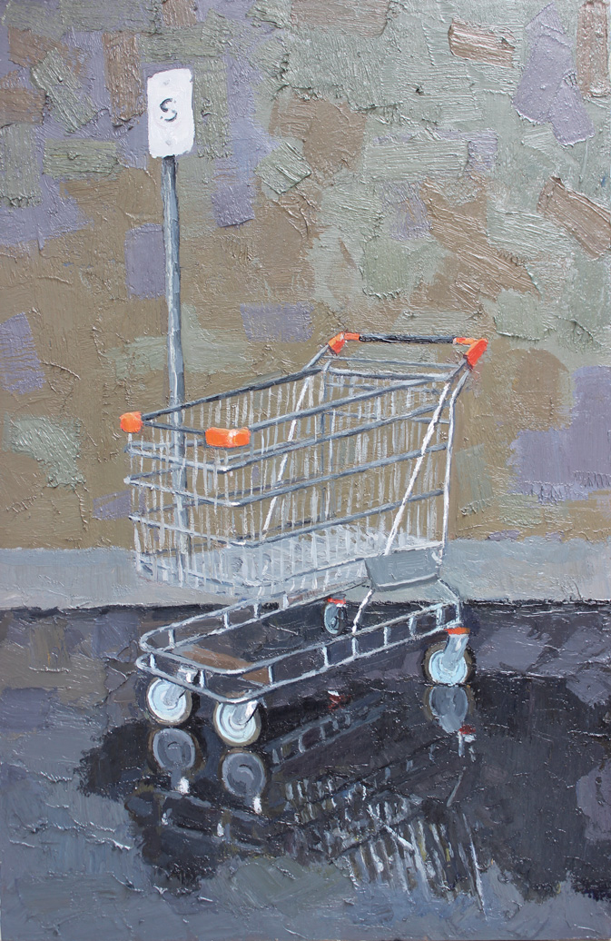 Hangin' Out At Coles $1320 - 2015 - Oil on Board - 600x400