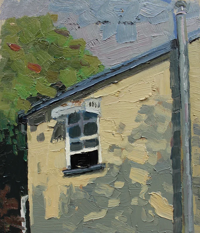 Abandoned House In Afternoon Sun SOLD - 2015 - Oil on Board - 285x240