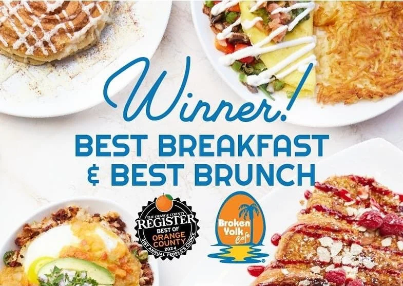 We&rsquo;re #1 Again! 🥳 Thank You!
For the 2nd year in a row, we have been awarded Best Breakfast and Best Brunch by the OC Register &ndash; and it&rsquo;s all thanks to YOU! 🏆🍳