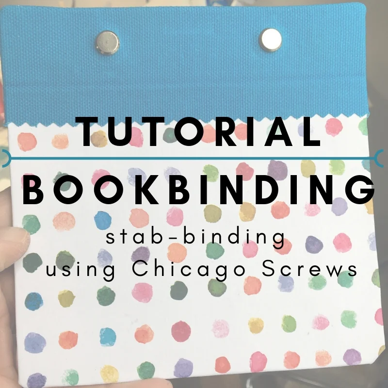 Tutorial: Bookbinding - Stab Binding In this tutorial I am sharing a simple stab binding for a blank book or journal. With this style of book, you can remove pages to work on or add new pages as you need to. The posts are easy to find at any art supply store or online. I have a ton, so email me if you’d like me to send a set your way!