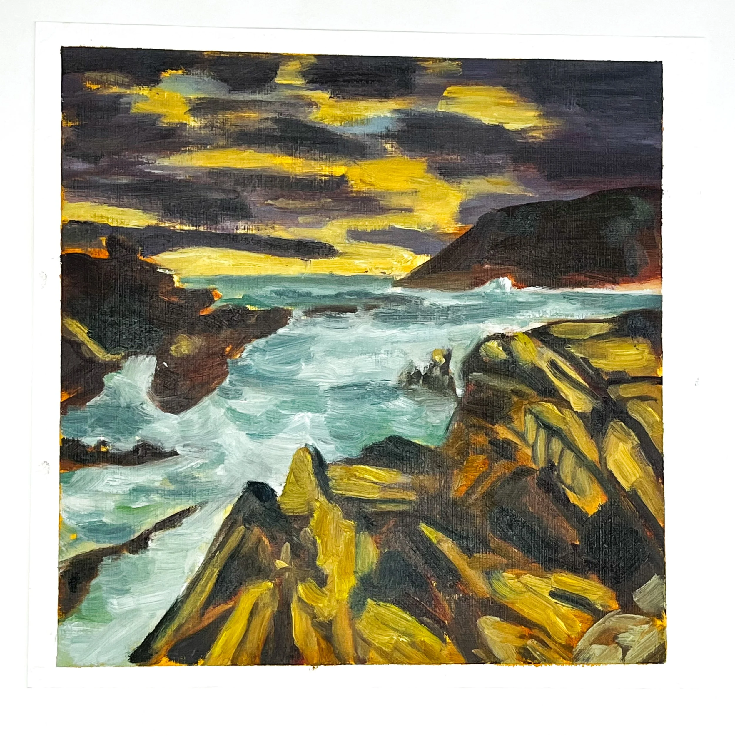 Sunset over the rocks