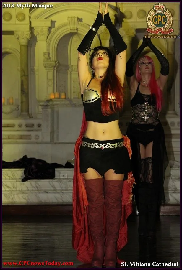  Performing at Myth Mask wearing Metal Body Art   