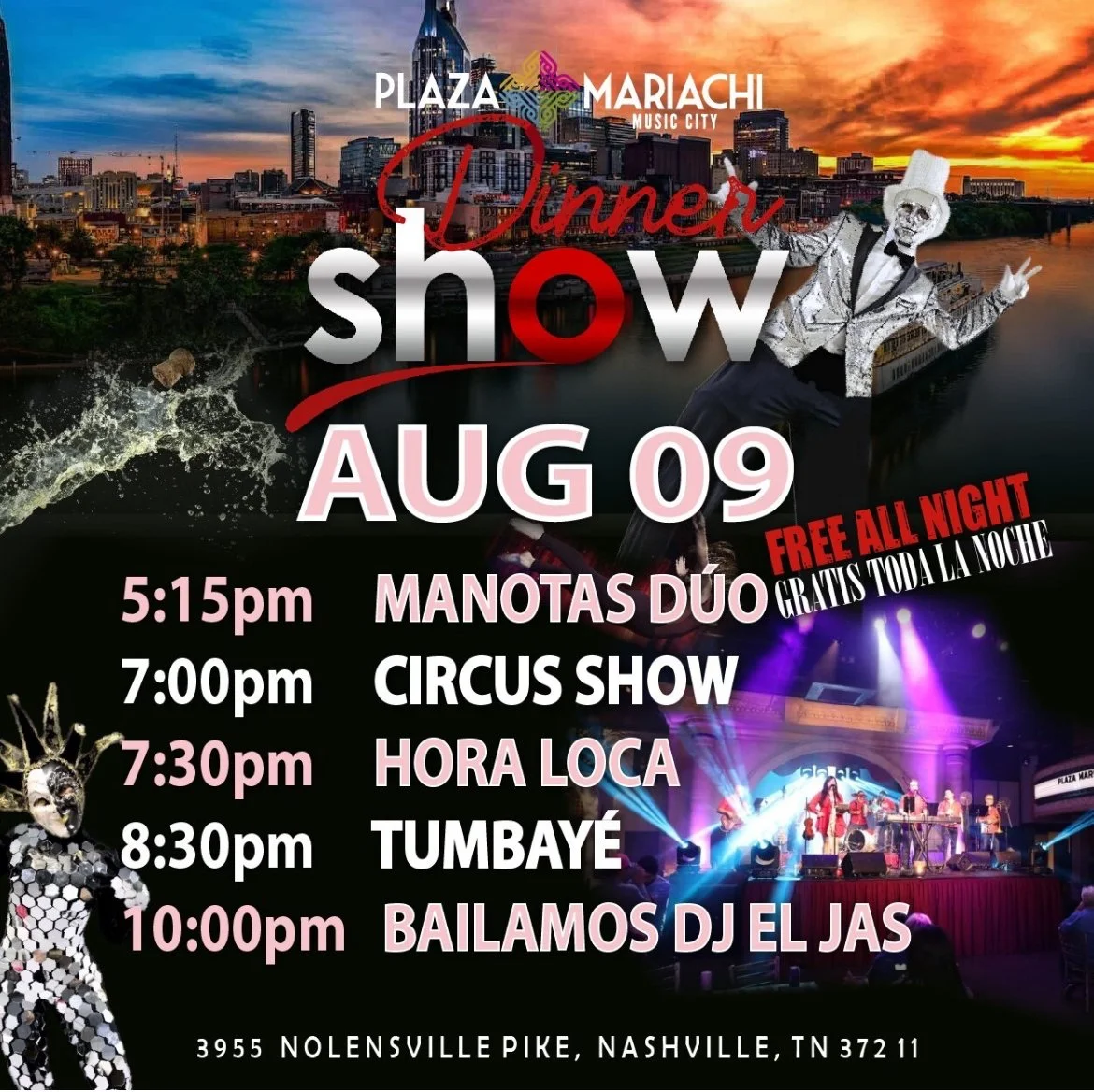 In Flight Circus Show at Plaza Mariachi