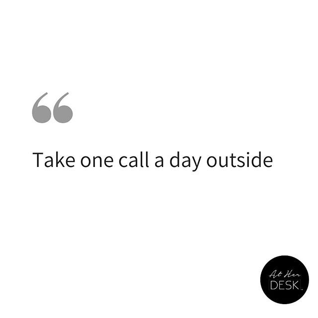 ⚡️Pro tip: pick one call a day to take outside while walking around. Ideally it&rsquo;s a call that doesn&rsquo;t require taking notes or being in front of a screen.
⚡️Benefits: fresh air and movement boosts your mood. Your eyes get a chance to rest.