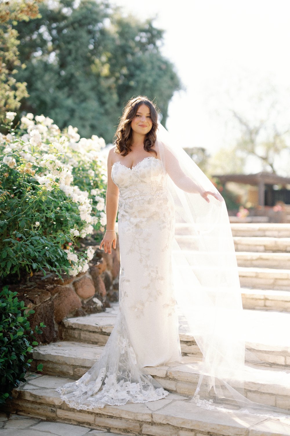  Bridal portrait with a light and airy editing style. 