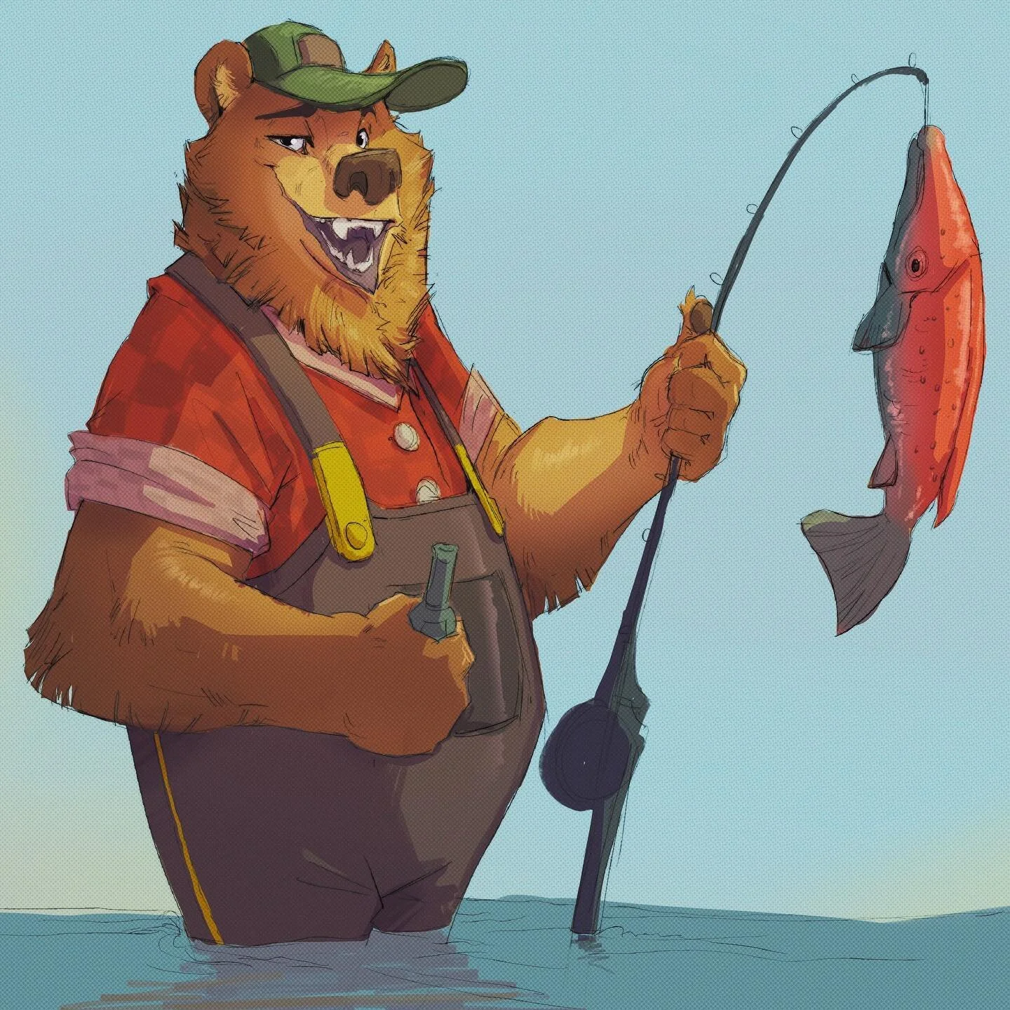 Might be posting some more Alaska things so just Bear with me #adventure #grizzlybears #alaska #animalart #characterdesign