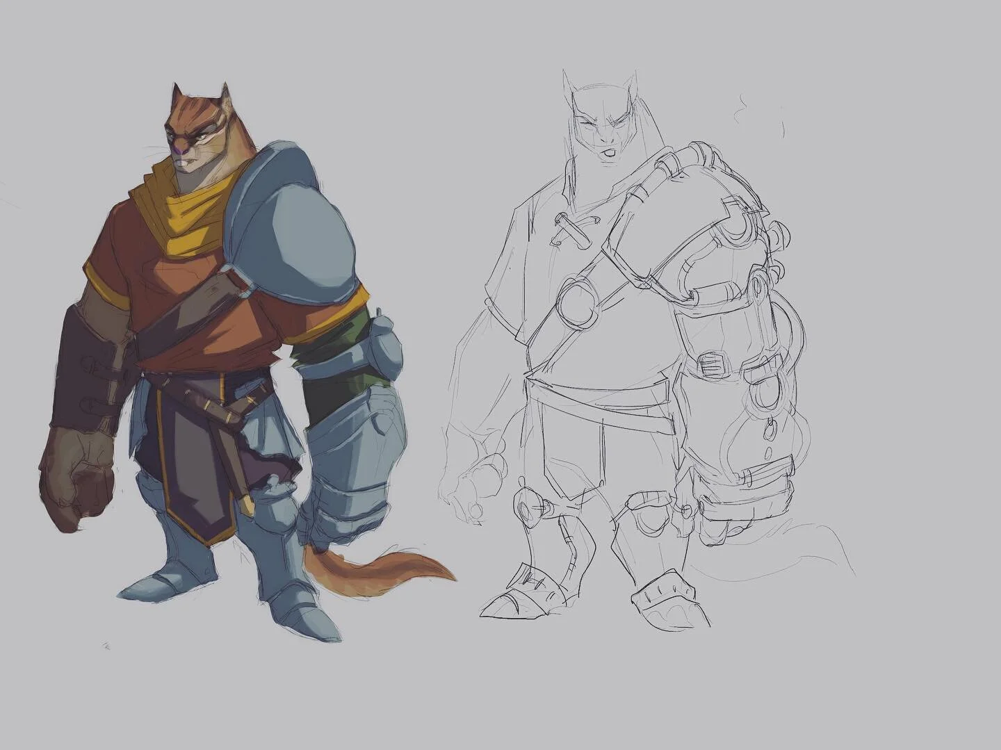 Latest archetype for the @gnomon_school stream! The brute! Join me next Tuesday as we bring this character into 3D! #characterdesign #animalart #procreate #gnomon #stream