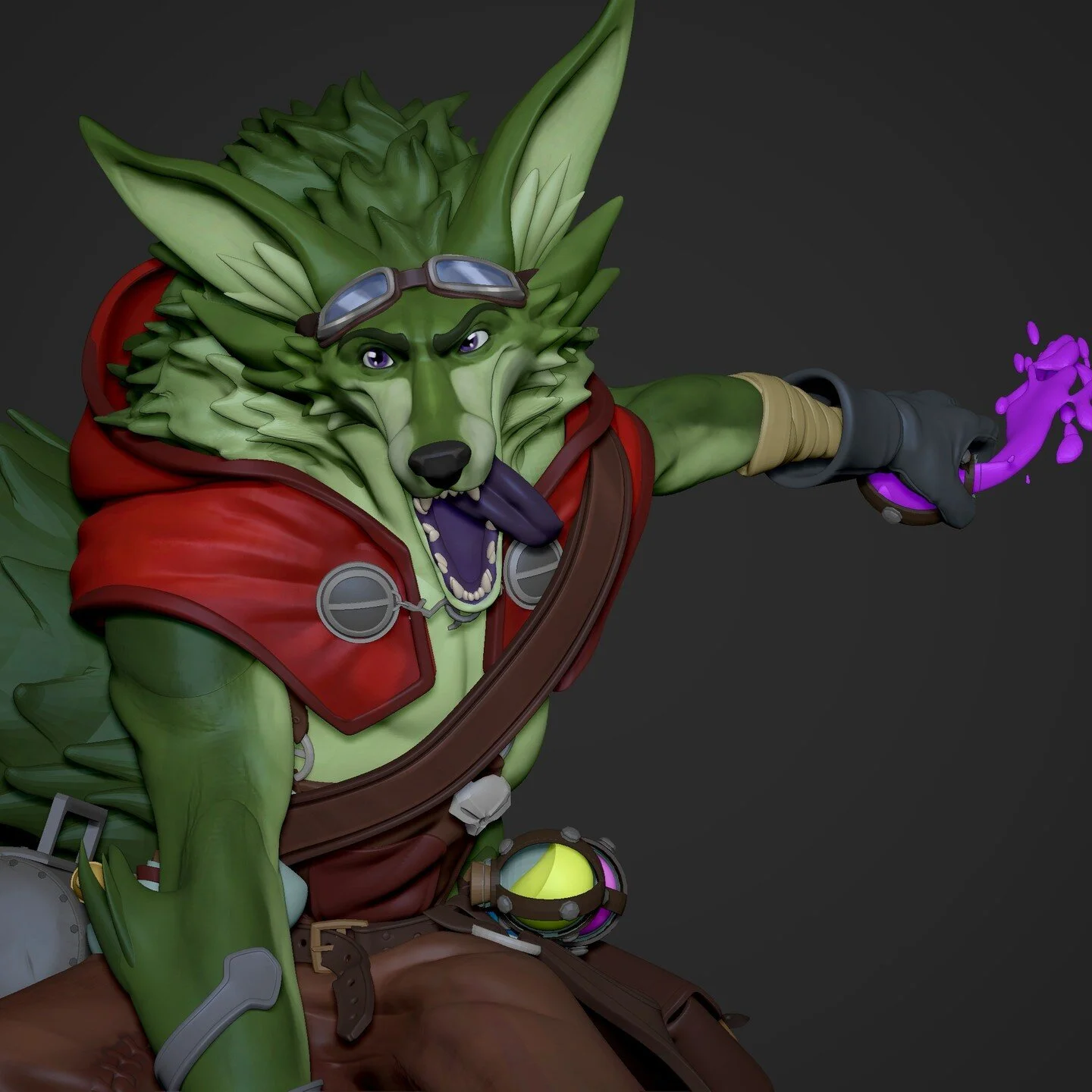 The Trickster...wrapped up this character on the Gnomon Archetype stream! Thanks to everyone who watched!
See you guys in the new year!
#characterdesign #charactersculpt 
#archetype #zbrush #alchemist #animalsculpture