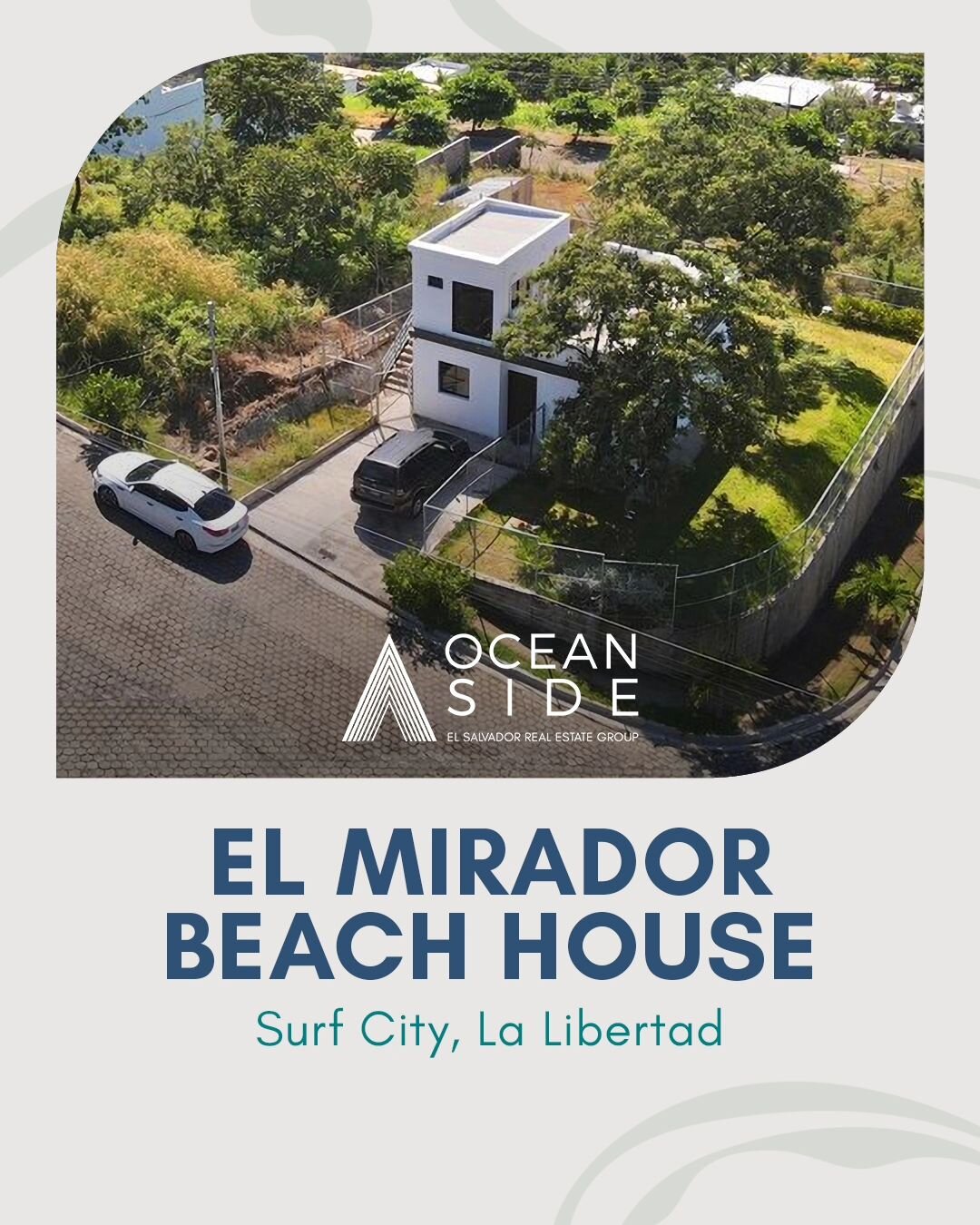🌊Beach lovers calling!

Explore our stunning  Beach house in El Mirador #ElSalvador 🇸🇻🏄&zwj;♂️

🏠 3 beds, 2 baths
🏖 Ocean view
🚙 10 min drive to Whales tour

Property Size: 400 M2
Construction Size: 130 M2
Parking for 2 cars
Beautiful Garden
3