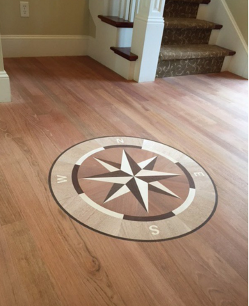Pre-stain custom sundial installation