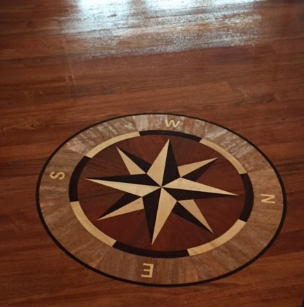 Completed custom compass rose refinish project