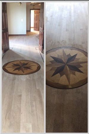 Custom sundial installation in progress