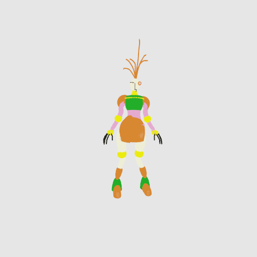I created the character using QUILL - VR drawing software. I was happy with the overall design, but I ended up with several extra steps to go through in order to rig the very complex mesh that Quilll generates