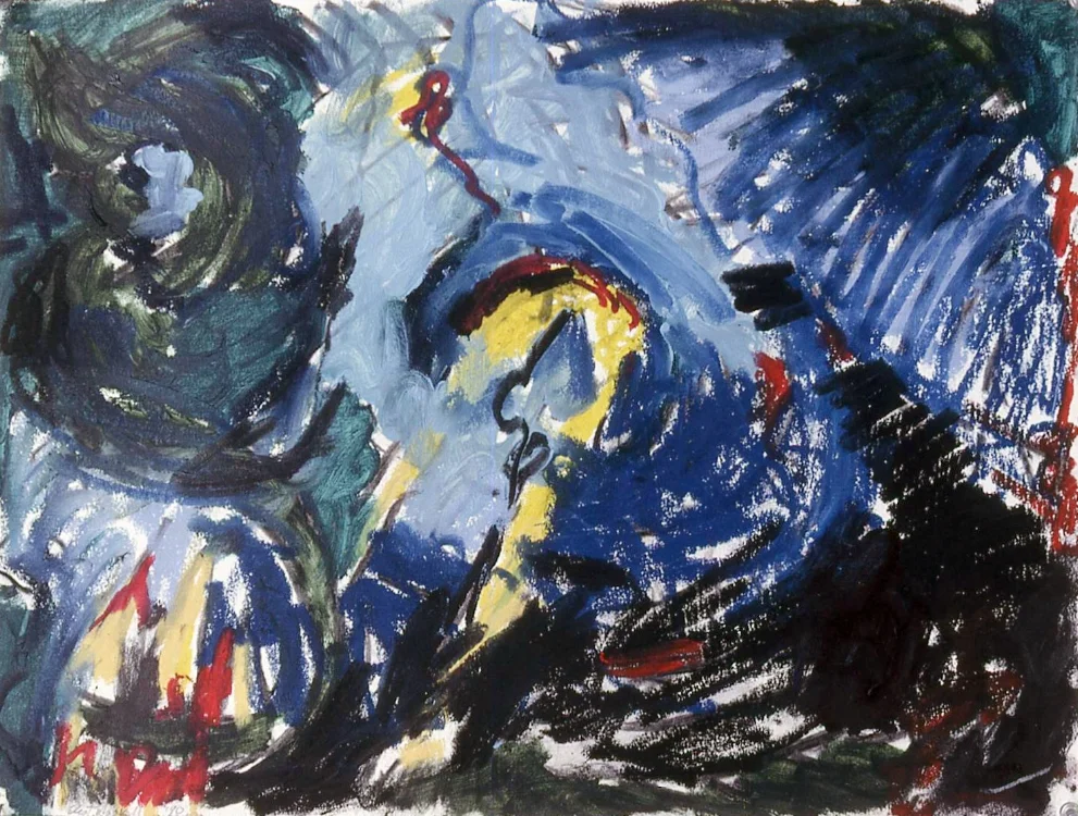 Astro Study, (painted drawing)