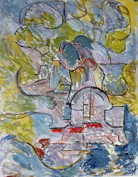 Study For Citadel, (painted drawing)