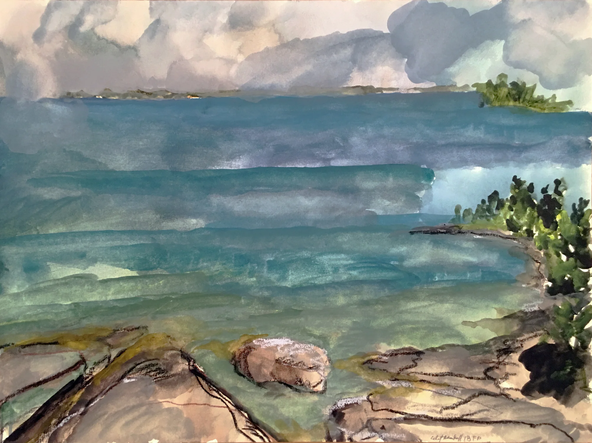 View From Wawenock Lodge (Flye Point)