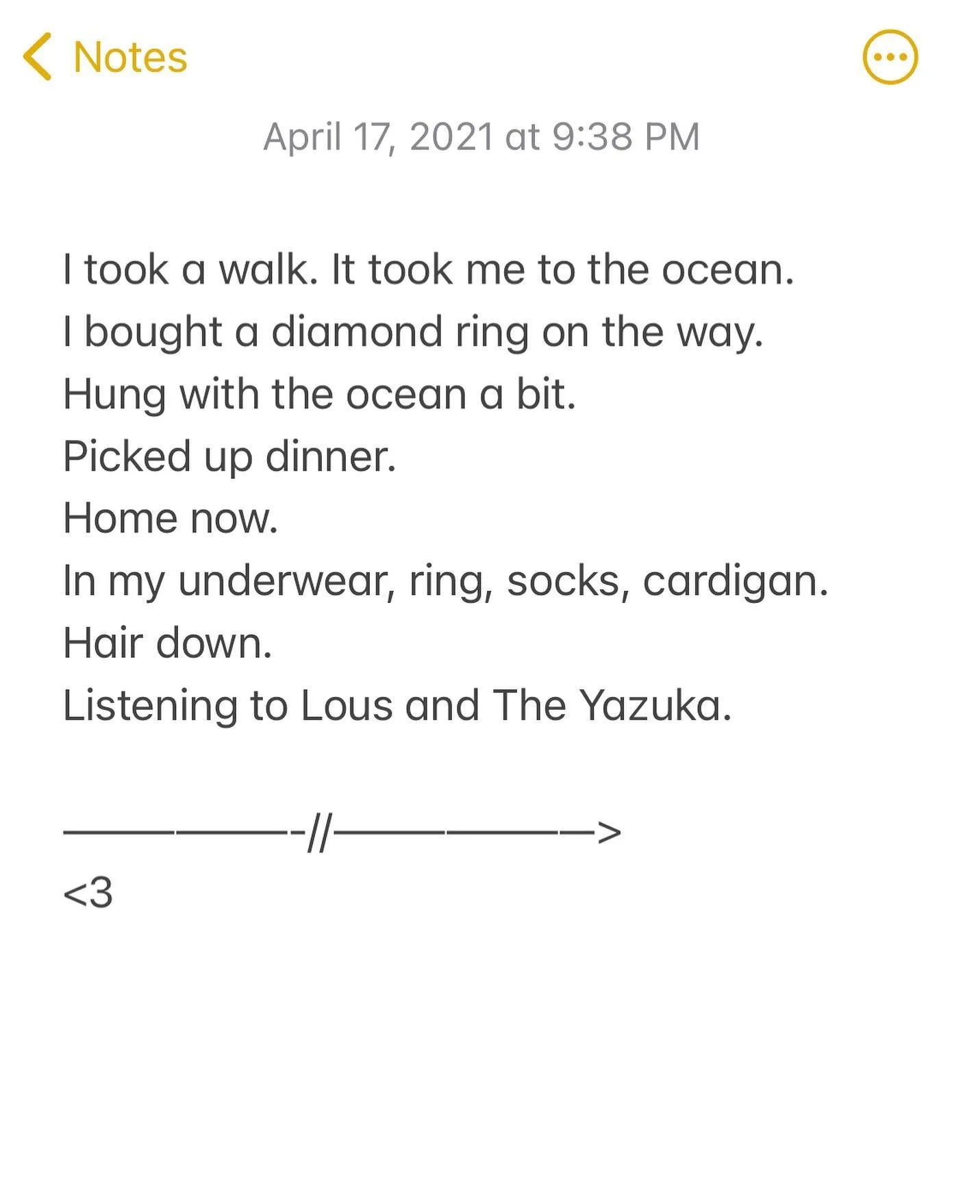 &ldquo;I took a walk&rdquo; &mdash; The digital archives of an anonymous submitter. ⠀
 
#sendnotes #notes #storytelling #stories #publicart #modernart #art #community #bts #writing #writingcommunity #travel #lousandtheyakuza #athome #notestoself #jou