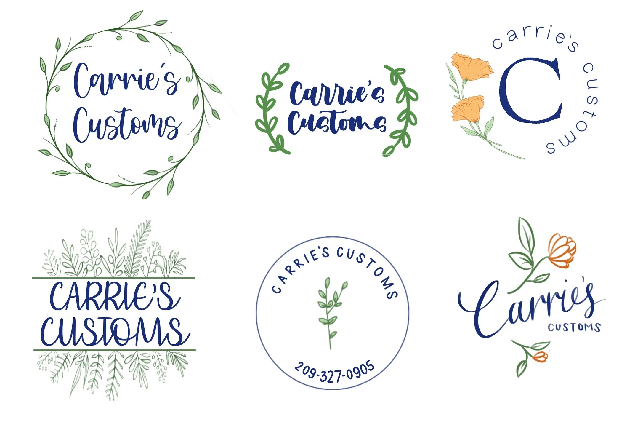 Carrie's Customs Logo Designs - Color