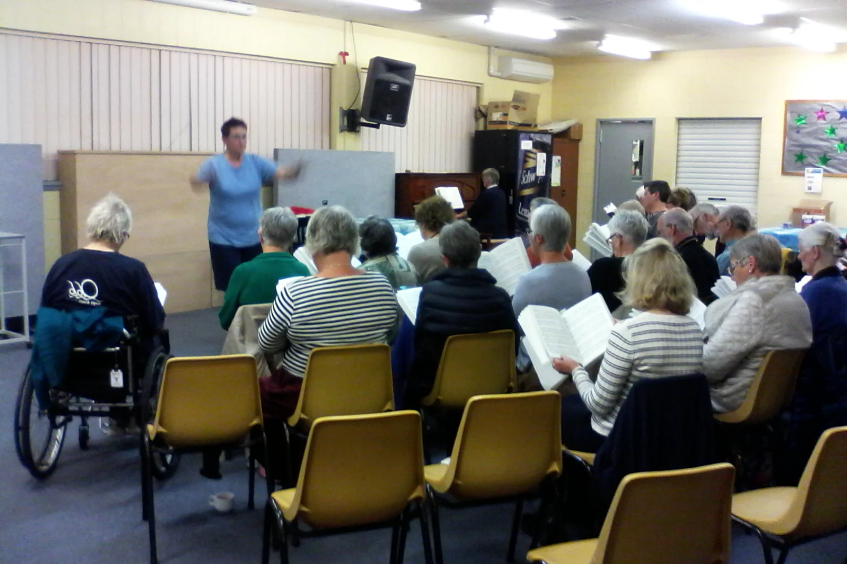A wonderful practice on April 23rd 2018, rehearsing opera favourites with Marian and Elizabeth
