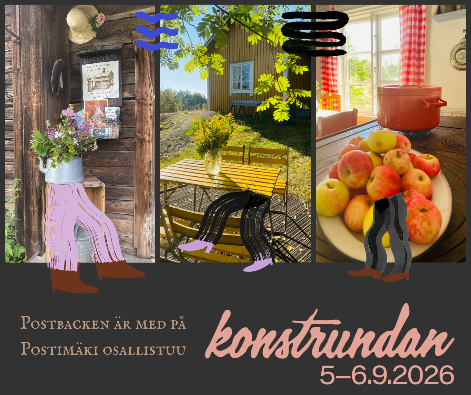 Postbacken har blivit utvald att delta i Konstrundan 2026 / Postimäki osallistuu Konstrundaniin