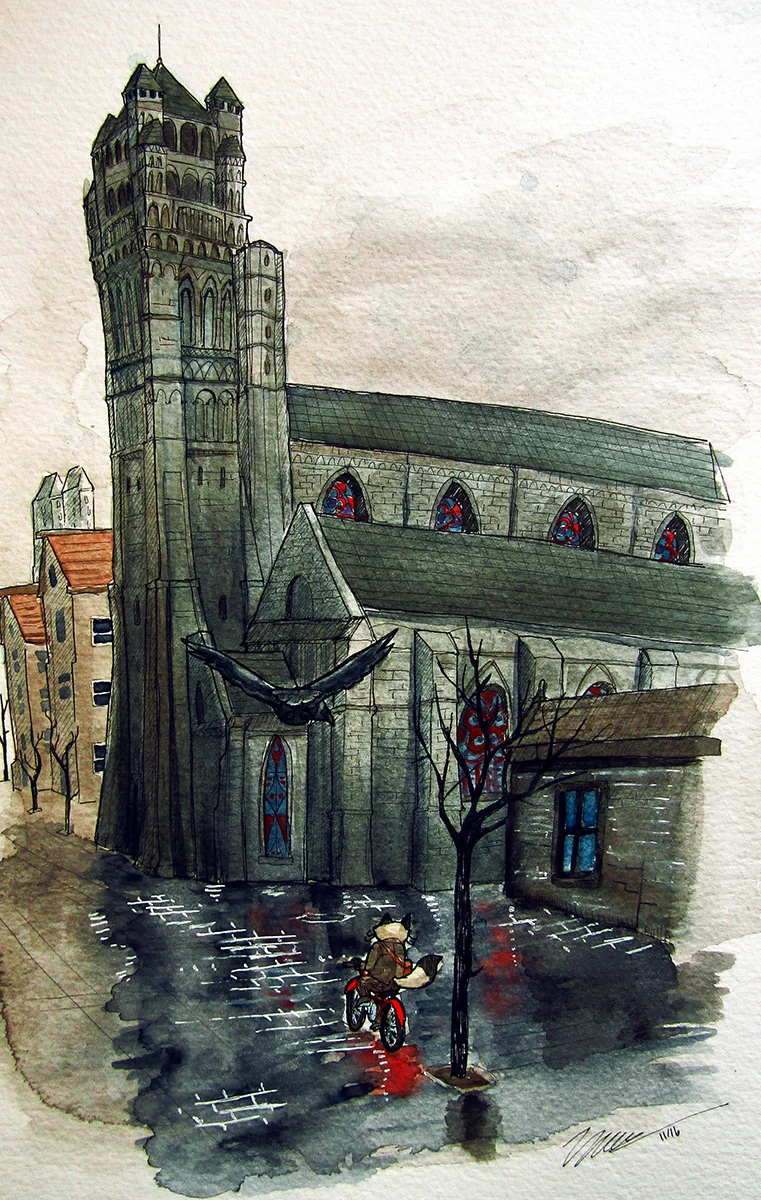 The Cathedral, The Cat, and The Crow