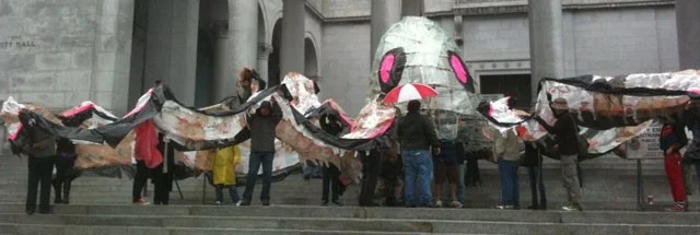 The Occupy Octopus. Photograph: LA Times.