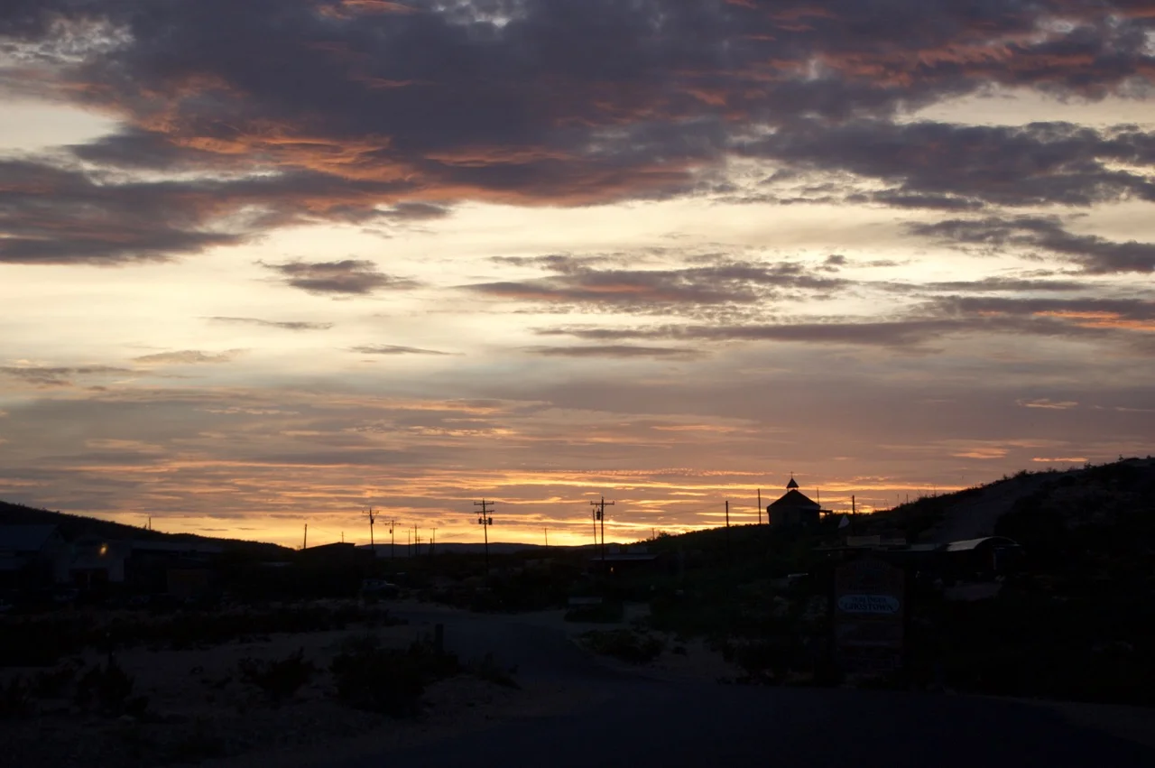 Sunset over Terlingua, TX