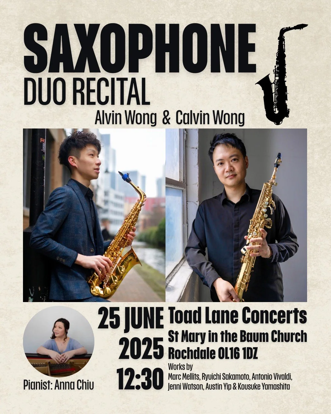 Alvin Wong & Calvin Wong Saxophone Duo Recital