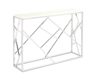 Venezia Console: Silver with Marble