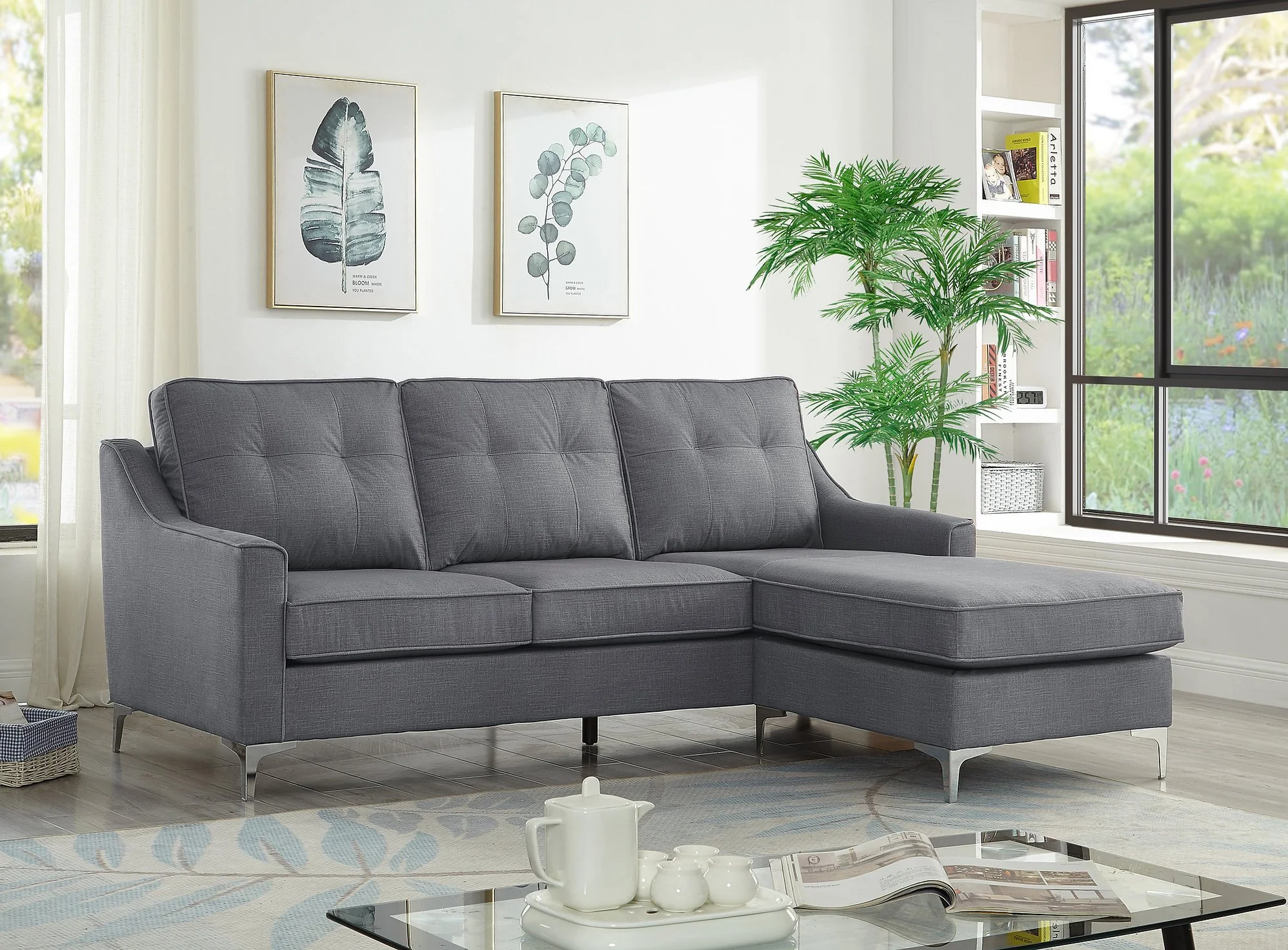 Grey Reversible Sectional