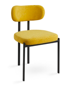 Savanah Dining Chair: Mustard Linen with Black