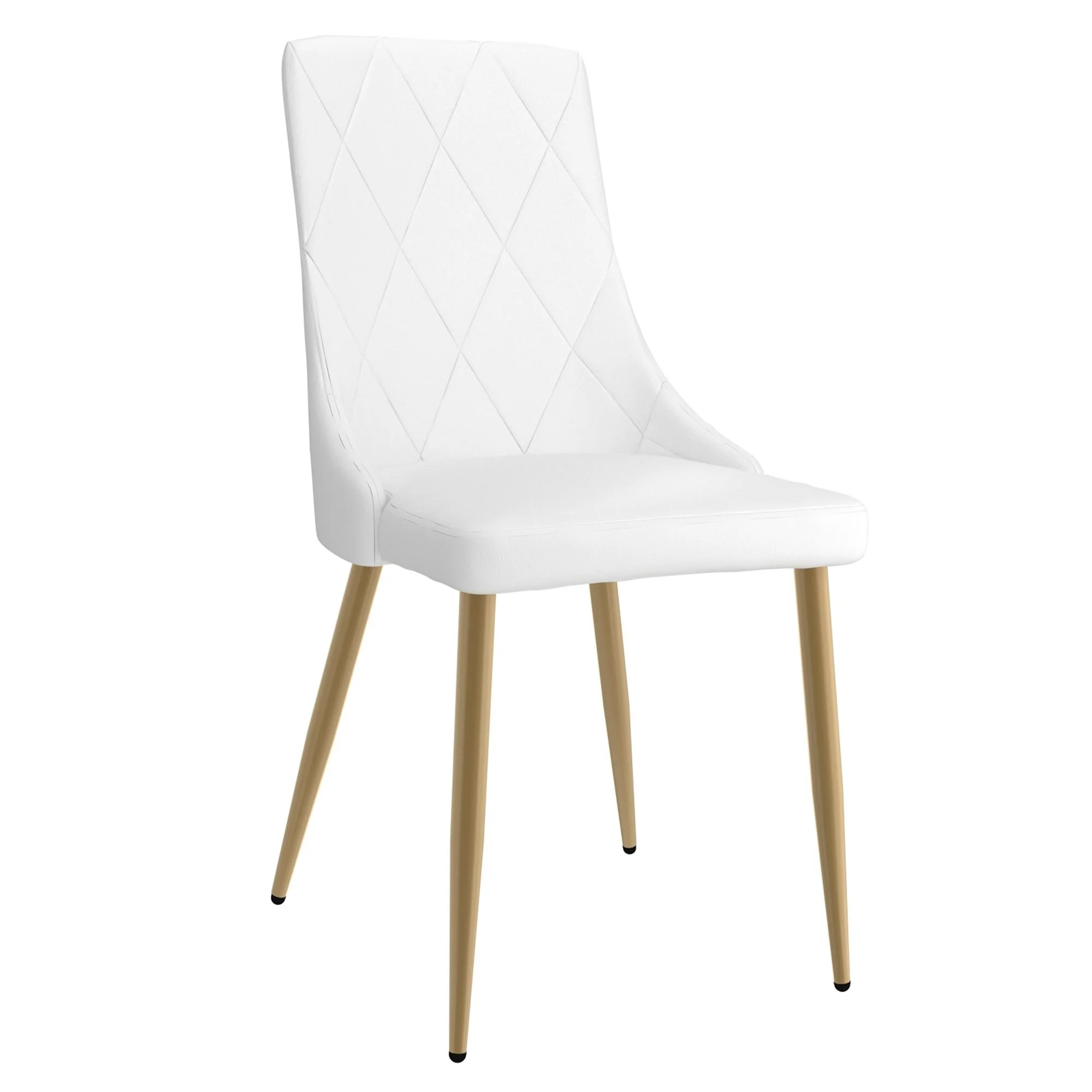 Antoine Dining/Lounge Chair, Set Of 2 In White And Aged Gold