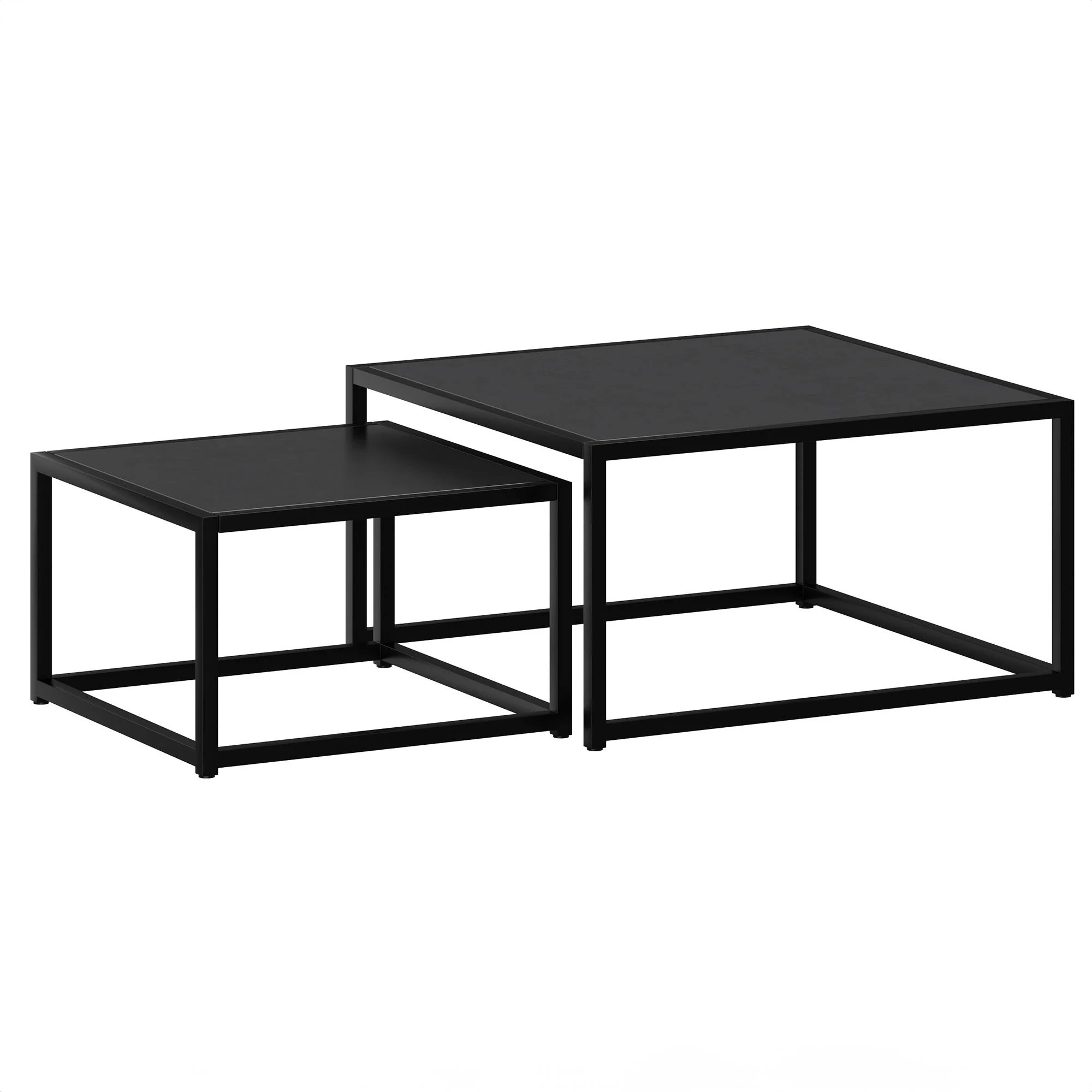 Quinn 2pc Coffee Table Set In Black