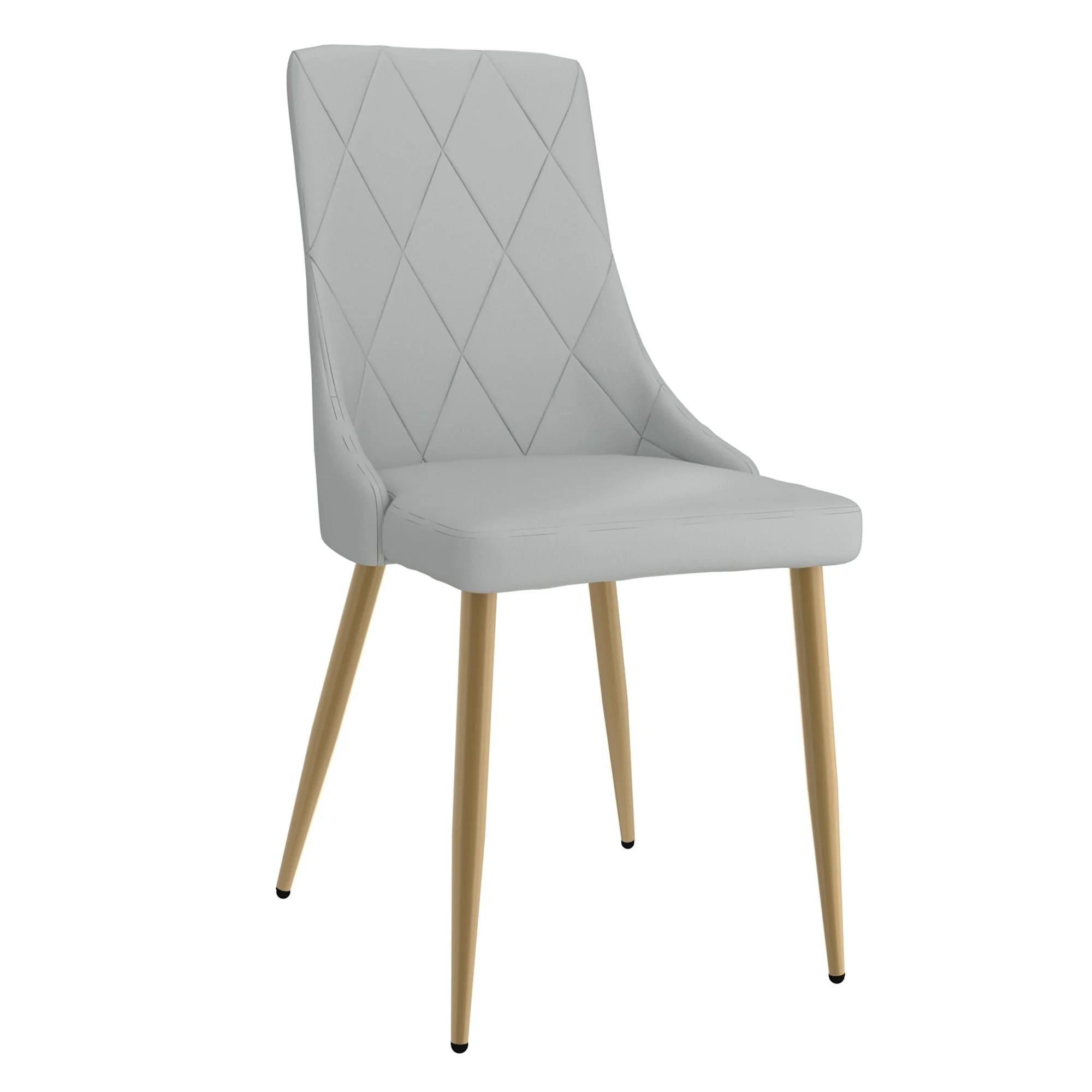 Antoine Dining/Lounge Chair, Set Of 2 In Light Grey And Aged Gold