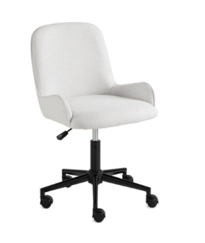 Layla Office Chair: Light Grey Linen