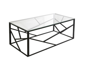 Venezia Coffee Table: Matt Black with Glass