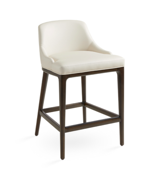 Aveli Counter Stool: Taupe Leatherette