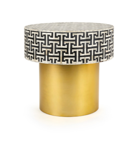 Bone inlay End Table