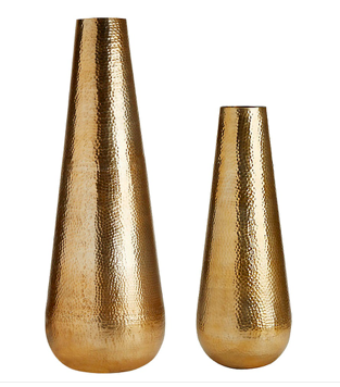Gold Floor Length Vases (Set of 2)